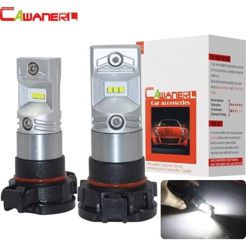 Cawanerl H16 80W 3200LM /Set Imported CSP Bead 6000K White 12V High Power Car Styling Fog Light Bulb Daytime Running Lamp DRL