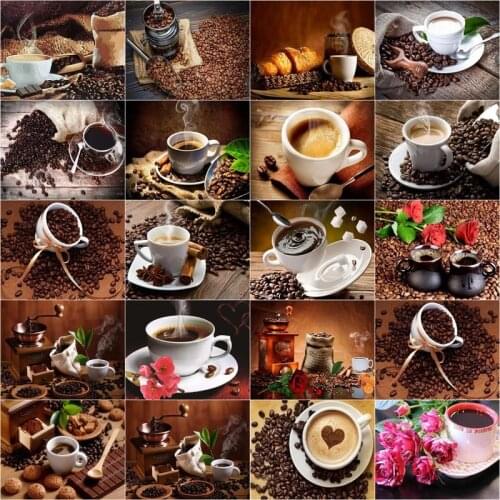CHENISTORY Paint By Number Coffee Chocolate Pictures By Number Drawing On Canvas Handpainted Art Gift Kit Diy Home Decor