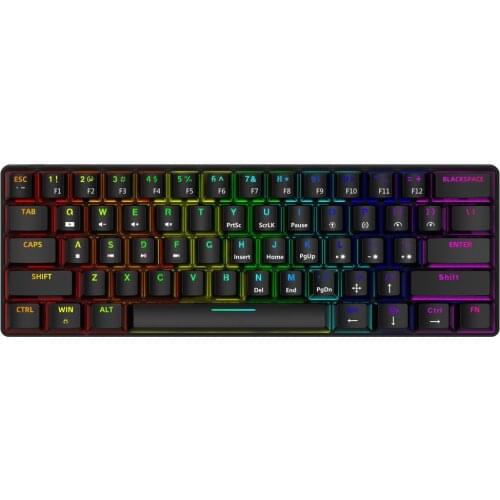 Smart Duck XS61 PRO 60% mechanical keyboard rgb switch led software type c hot swappable macro program blue red brown black