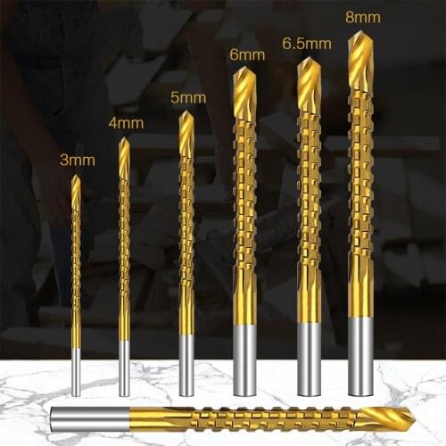 6pcs/set Multifunctional Drill Bits High Speed Steel Thread Spiral Screw Metric Composite Tap Drill Bit Tap Twist Drill Bit Set