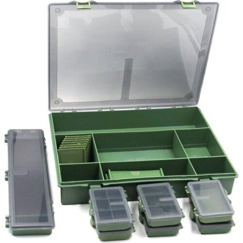 Multifunctional Fishing Tackle Box 8-Piece Set Large Capacity Carp Fishing Accessories Storage Box Hook Bait Box
