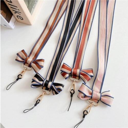 Fashion Multi Function Mobile Phone Straps Rope Cute Bow lanyards Neck Straps Lanyard for keys Badge ID Card DIY Phone strap