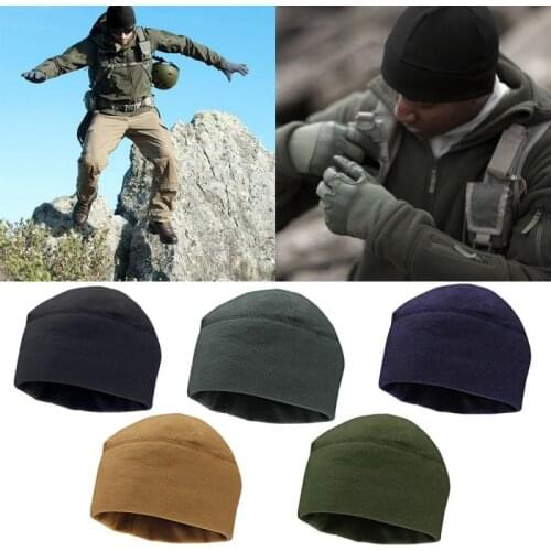 Men Women Outdoor Tactical Caps Fleece Winter Thermal Windproof Warm Hats For Hiking Cycling Climbinge
