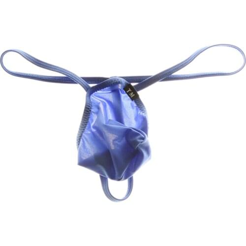 2018 Mens Low Waist Underwear Men Sexy Jockstrap Gay Thongs Fashion G Strings Smooth Ice Silk Nylon Thong Gay Men Underwear