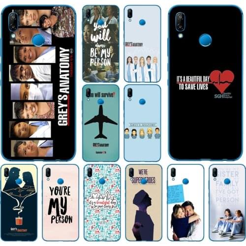 07DD American TV Greys Anatomy Soft Silicone Cover for Huawei P9 P10 P20 P30 Lite mate 10 20 PRO lite p smart 2019 case