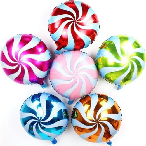 New 18-inch Windmill Lollipop/nine Word Circle Lollipop Shape Aluminum Foil Balloon Baby Birthday Party Decoration Balloon