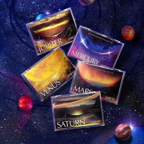 QIBEST 15 Colors Eyeshadow Palette Planet Matte Shimmer Pigmented Eye MakeUp Long-Lasting Makeup Eye Shadow Glitter Cosmetics