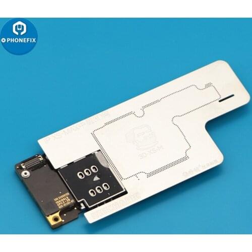 PHONEFIX Reballing Stencil Template Mechanic IPX 3D Steel Net Groove Mesh BGA Reball Stencil for iPhone XS MAX Layered Welding