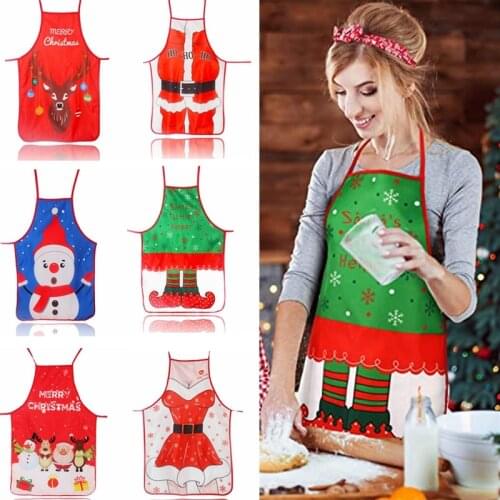 Merry Christmas Apron Christmas Decoration for Home Kitchen Cooking Baking Accessory Natal Navidad 2022 New Year Christmas Gifts