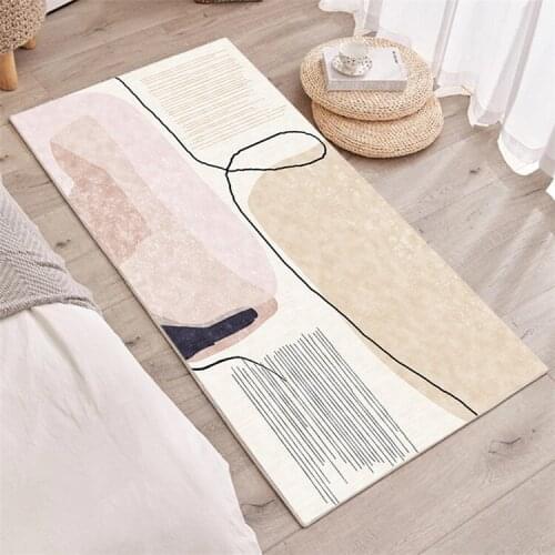 Nordic Simple Large Area Carpet Art Abstract Irregular Printed Rectangle Living Room Sofa Side Rugs Non-slip Wear-resisting Mats