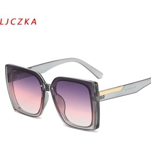 Vintage Oversize Square Sunglasses Women 2021 New Fashion Cat Eye Sun Glasses Female Brand Designer Eyewear Gafas De Sol Mujer