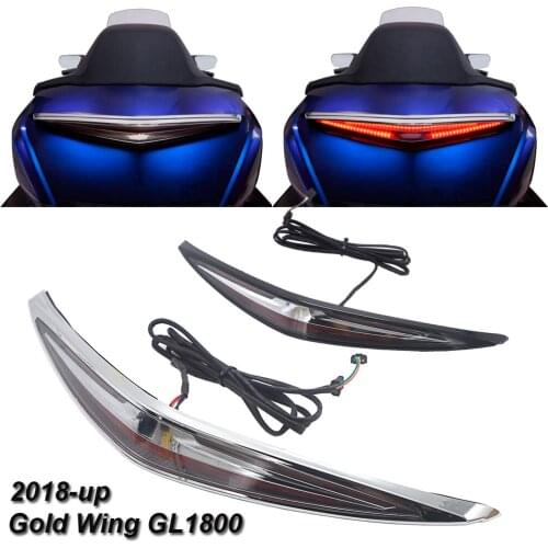 For Honda Gold Wing GL 1800 2018 -UP GL1800 LED Brake Lights Motorcycle Rear Trunk Luggage LED Steering Light in Black Or Chrome