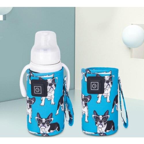 USB Milk Water Warmer Travel Stroller Insulated Bag Baby Nursing Bottle Heater Mug Portable Storage Bag With Data Line Drop Ship
