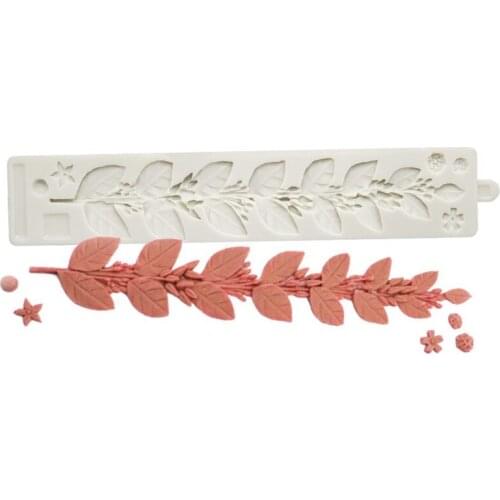 Jasmine Leaves Cake Silicone Mold Sugarcraft Resin Mould Chocolate Fondant Cupcake Mould DIY Crafts Decoration Tool