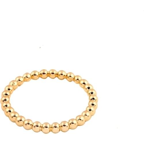 10pcs Gold and Rose Gold Slim Stacking Beaded Rings for Women Full Bead Wire Rings for Women Free Shipping JZ033