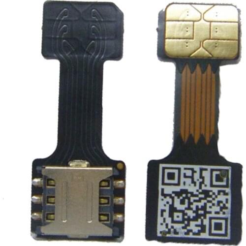 1Pcs Black Dual SIM Cards Adapter for Android TWO 2 Nano SIM NANO-SD Memory Card Converter For XIAOMI REDMI NOTE 3 4 3s PRO