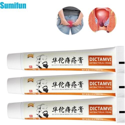 2Pcs HuaTuo Hemorrhoids Treatment Ointment Internal External Anal Fissure Shedding Pain Relief Cream Herbal Piles Plaster Healt