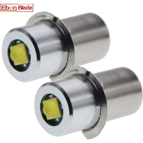 200x P13.5S Base LED Upgrade Bulb for Maglite Replacement Bulbs Conversion Kit for C/D Flashlight Torch 3V-24V DC 3V 4.5V 6V 18V