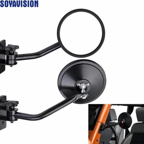 4X4 Round Mirrors for Jeep TJ Mirrors for 1997~2017 Jeep Wrangler Side View Mirrors for Jeep Wrangler Unlimited Side Mirror