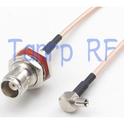 6in TNC female jack to TS9 male right angle RF adapter connector 15CM Pigtail coaxial jumper cable RG316 extension cord