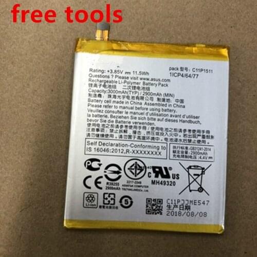 New larger capacity 3000mAh C11P1511 Battery For Asus ZenFone 3 ZenFone3 ze552kl z012da/e+free tools