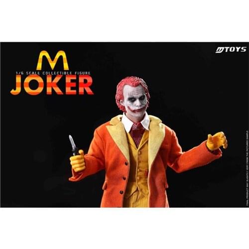 In Stock MTOYS MS018 1/6th M Uncle Hamburg Clown JOKER Movable Eye Head Sculpture Dressing Suit Model For Collection