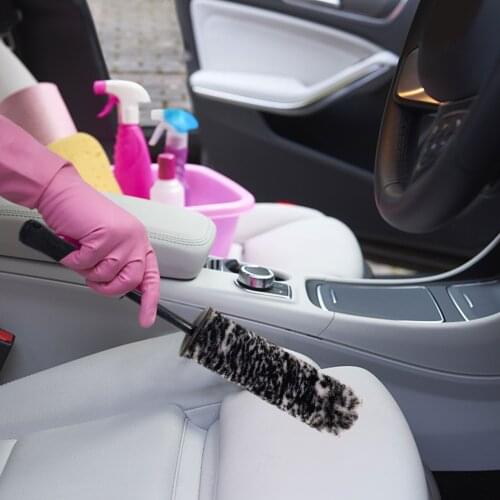 Car Wash Wheel Hub Cleaning Brush Detailing Soft Durable Tire Brush Auto Scrub Portable Microfiber Sponges Handle Cleaner Tools