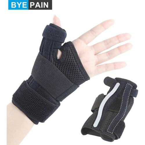 1Pcs BYEPAIN Nylon Wrist Thumb Support Braces for Right Left Hand Relief Pain for Carpal Tunnel Rheumatism Tendonitis Waterproof