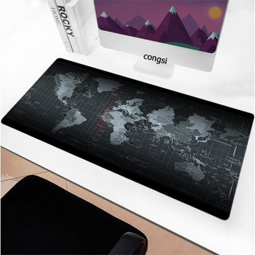 Large Mouse Pad World Map Gaming Accessories Full Gamer Pc Table Xxl Mousepad Computer Custom Desk Mat Cool Pattern Deskpad