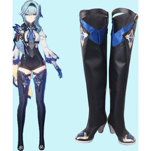 Genshin Impact Eula Cosplay Boots shoes Cosplay props for Halloween Christmas Party Masquerade Anime Shows Halloween Outfit
