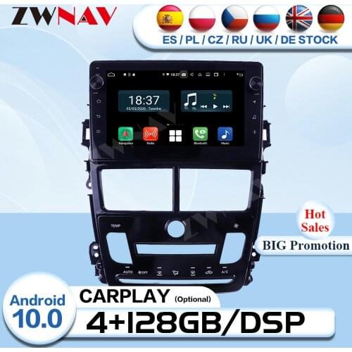 Carplay 2 Din Android 10 For Toyota Yaris 2017 2018 2019 2020 Radio Receiver Audio Stereo GPS Navigation Video Player Head Unit