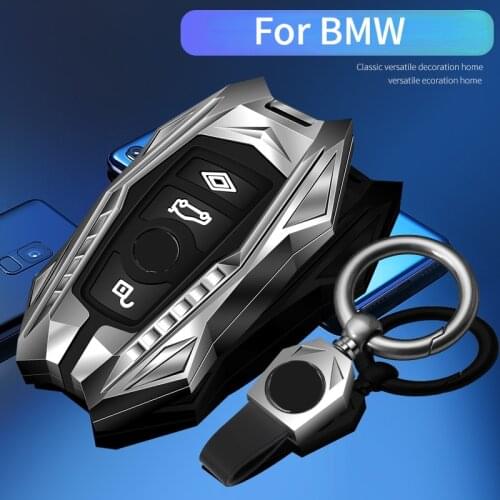 Alloy Car Key Case Auto Key Protection Cover for BMW 1/3/5/7 Series X3 X4 M2/3/4 Car Holder Shell Car-Styling Accessories