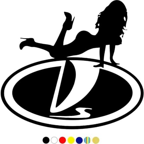 CS-1221# Vaz girl funny car sticker vinyl decal silver/black for auto car stickers styling