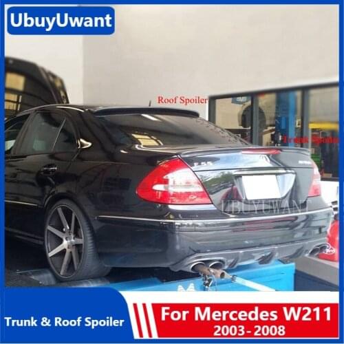 For Mercedes W211 Rear Roof Spoiler 2003-2008 E320 E260 E240 Carbon Fiber Car Tail Wing Decoration Trunk Lip Spoiler Accessories