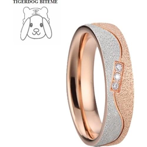 Classic 3 cz LOVE Alliances ladies jewelry emery rose gold filled rings design for women promise couple marriage wedding ring