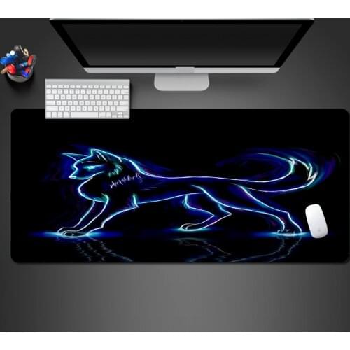 3D Blue Wolf Mouse Pad High Quality PC Gaming Pad Computer Gamer Keyboard Mouse Rubber Mat To Gamer Best Selling Christmas Gifts