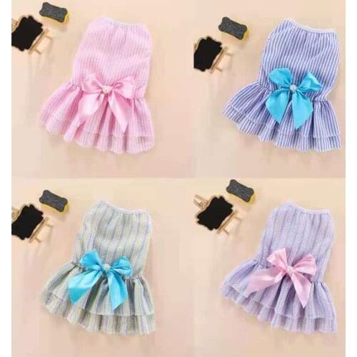 Summer autumn Dress for Dog Clothes teddy french bulldog Pomeranian chihuahua Skirt Puppy for small Dogs Princess Clothing