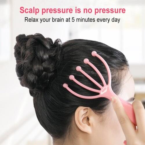 Five Finger Head Massager Head Scalp Relaxation Massage Steel Ball SPA Neck Body Relief Reduce Stress Hair Comb Health Tool