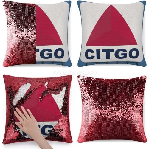 Fenway Citgo Sign Sequin Pillowcase Cafe Home Decor Color Changing Pillowcase Fenway Boston Citgo Sign Baseball Simmons College