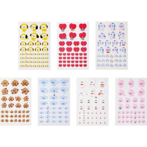 New Korean Kpop Baby Animal Cartoon Q Version Rabbit Sticker For Computer Book Cup Refrigerator Suitcase Sticker 10*18CM