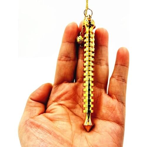 New Copper Pendulum Healing Divining Scrying Point Ball Egyptian Coil pendulo radiestesia Pendulums for Dowsing metal Pendant