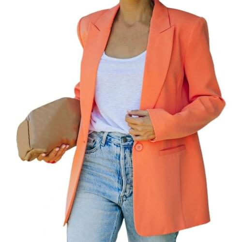 Single Breasted Women Blazer Long Sleeve Autumn Winter Lapel Pockets Suit Coat Outerwear Casual Blazer Women jacket Green xxxl