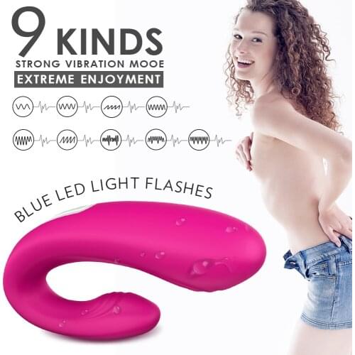 Remote Control Couple Vibrator with Dual Motor Silicone Waterproof Adult Sex Toy Clitoral Vagina Massager for Women Masturbation