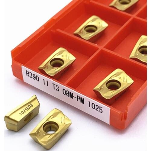 R390-11T308M-PM 1030/1025/1010/1130/1040 Carbide insert face milling cutter for indexable end mill