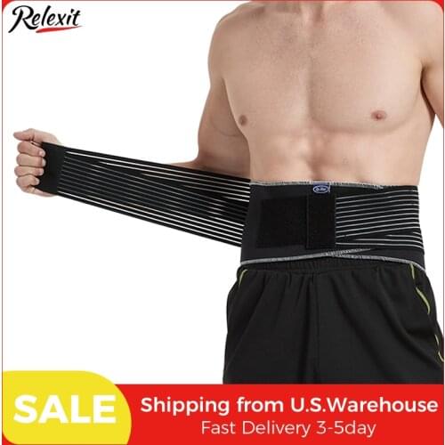 Adjustable Neoprene Double Pull Lumbar Support Back Brace Fitness Waist Support Belt for Pain Relief Band with Removable Pad