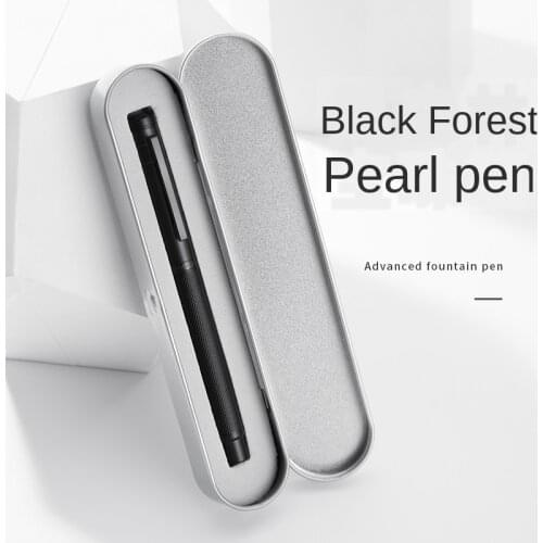HongDian Black Rollerball Pen Beautiful Tree Texture Smooth 0.5mm Point Excellent Writing Gift Pen for Signature Business Office