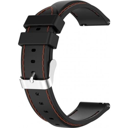 Silicone Smart Watch Strap Suitable for Ticwatch Pro3/pro3 Lte Silicone Replacement Strap 22Mm Car Line Strap Watch Accessories