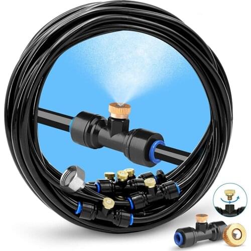 Low Pressure System Atomized Spray Kit Cooling Dust Dust Plus Wet Outdoor Garden Irrigation Metal Hose Water Spray Fog Machine
