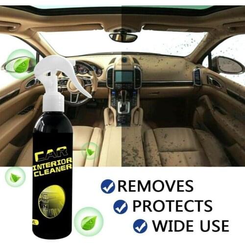 Universal 100ml Car Interior Rinse-Free Cleaner Multi-function Remover Spray Film Interior Clean Cleaner Car Cleaning Power U6K1