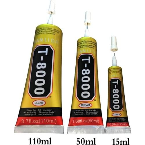 T 8000 Mobile Phone Screen Glue Repair Universal Glue 15ml, 50ml, 110ml MultiPurpose Industrial Adhesive Glass Glue